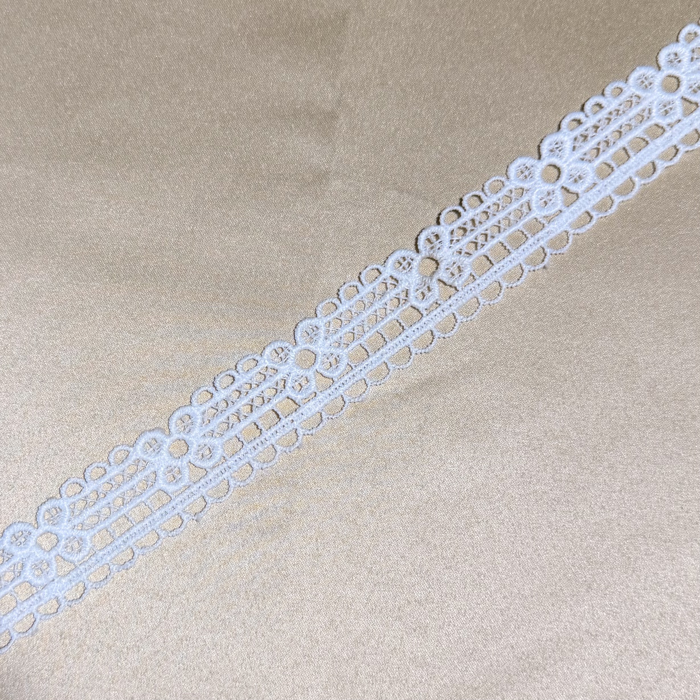 Double Layer Flower Grid Lace
