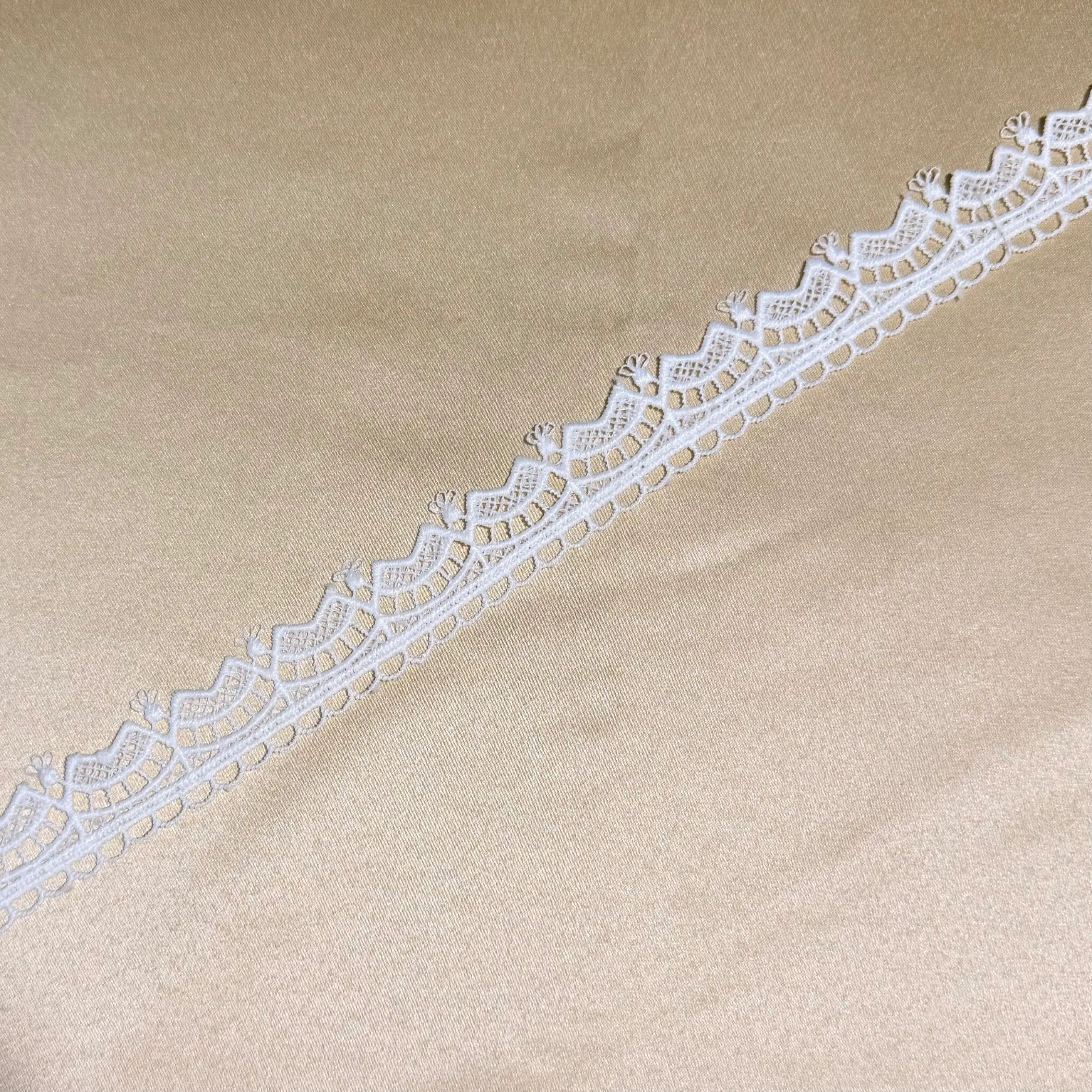 Ornate Mesh Scalloped Border Lace Trim