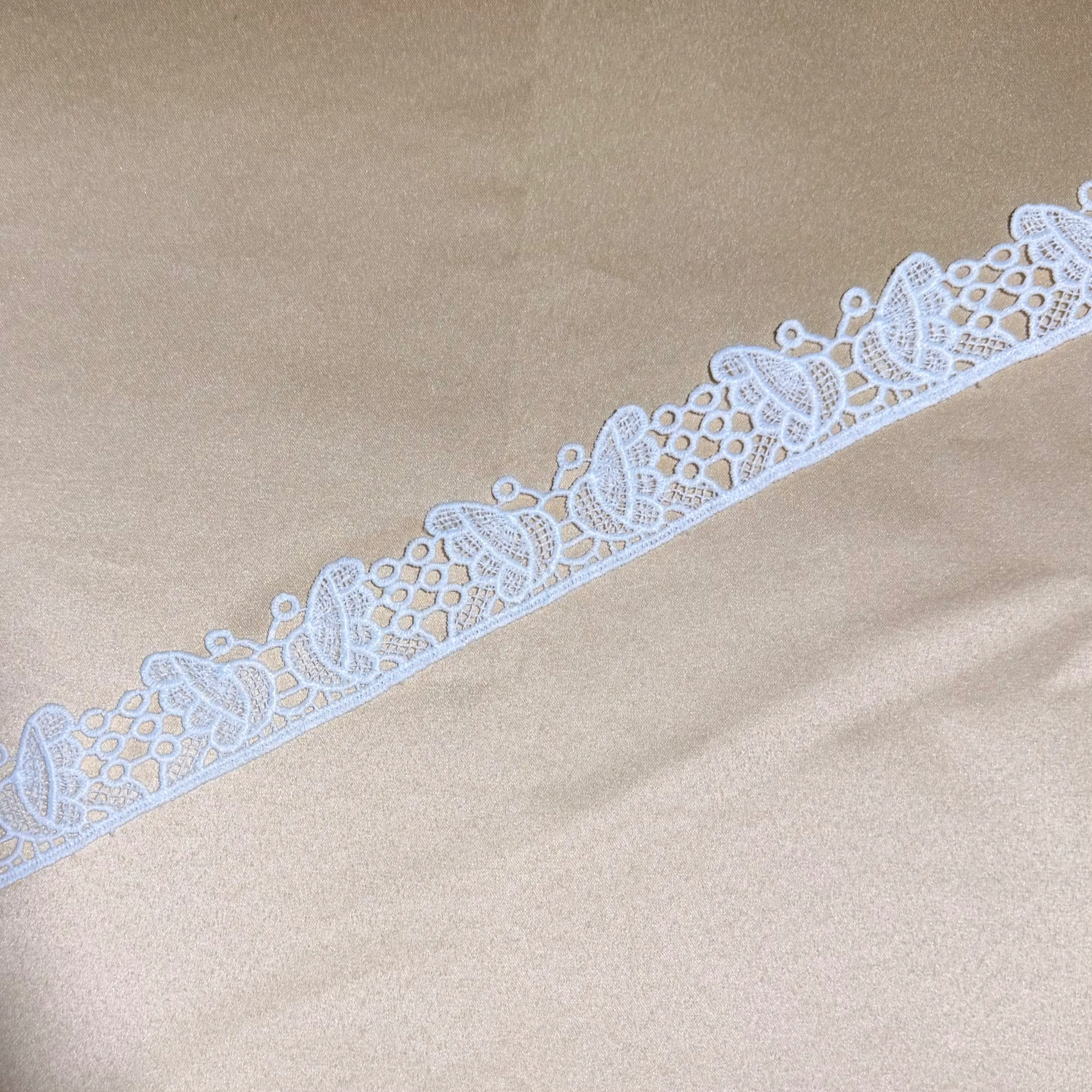 White Bubble Butterfly Shape Lace Trim