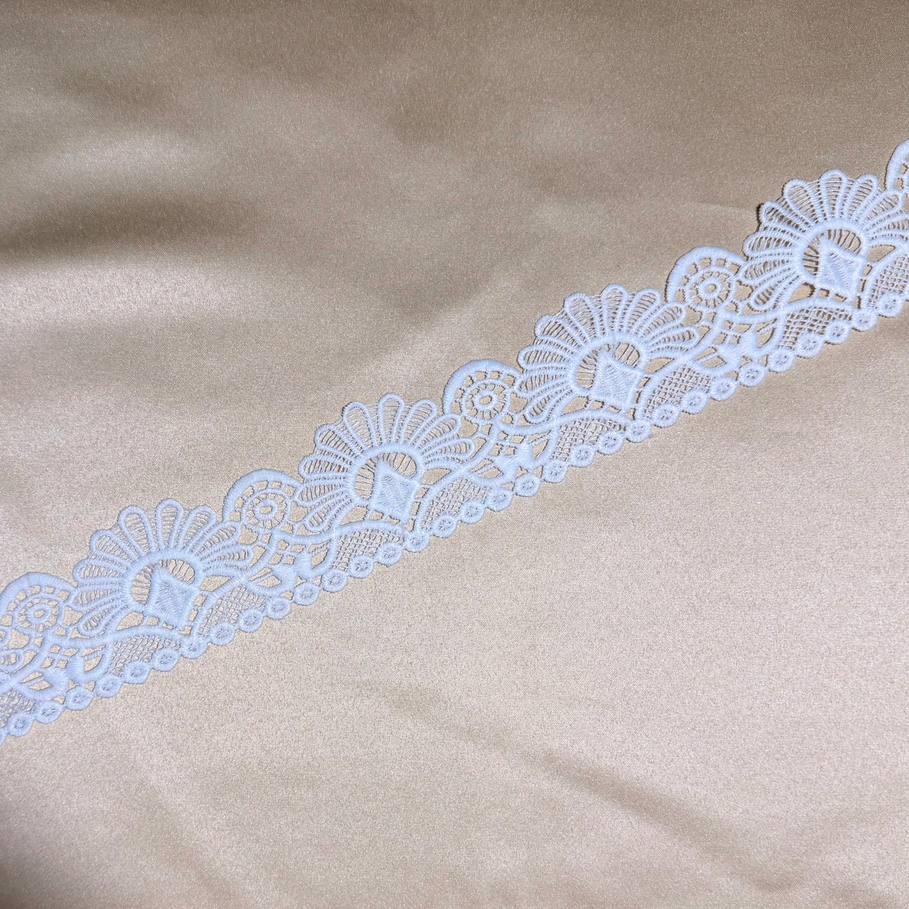 Dot Lattice Fan Edging Lace Trim