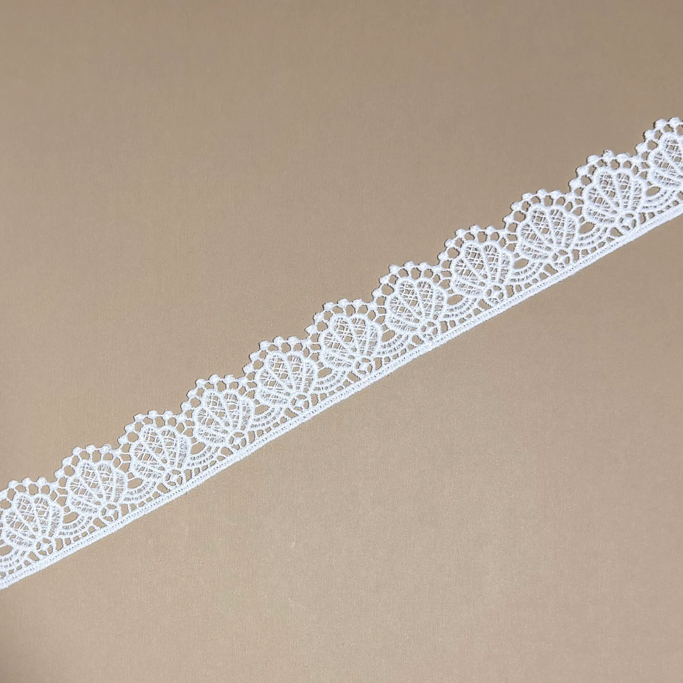 White Milky Pectin Cascade Lace Trim