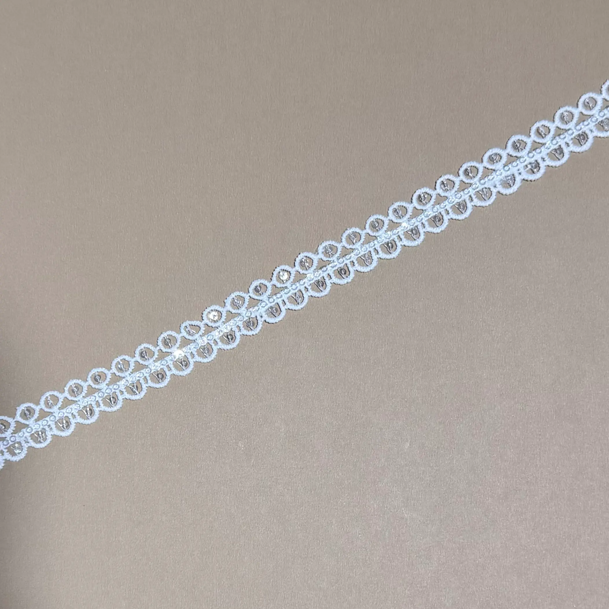Dainty RoundRing Sequin Edging Trim