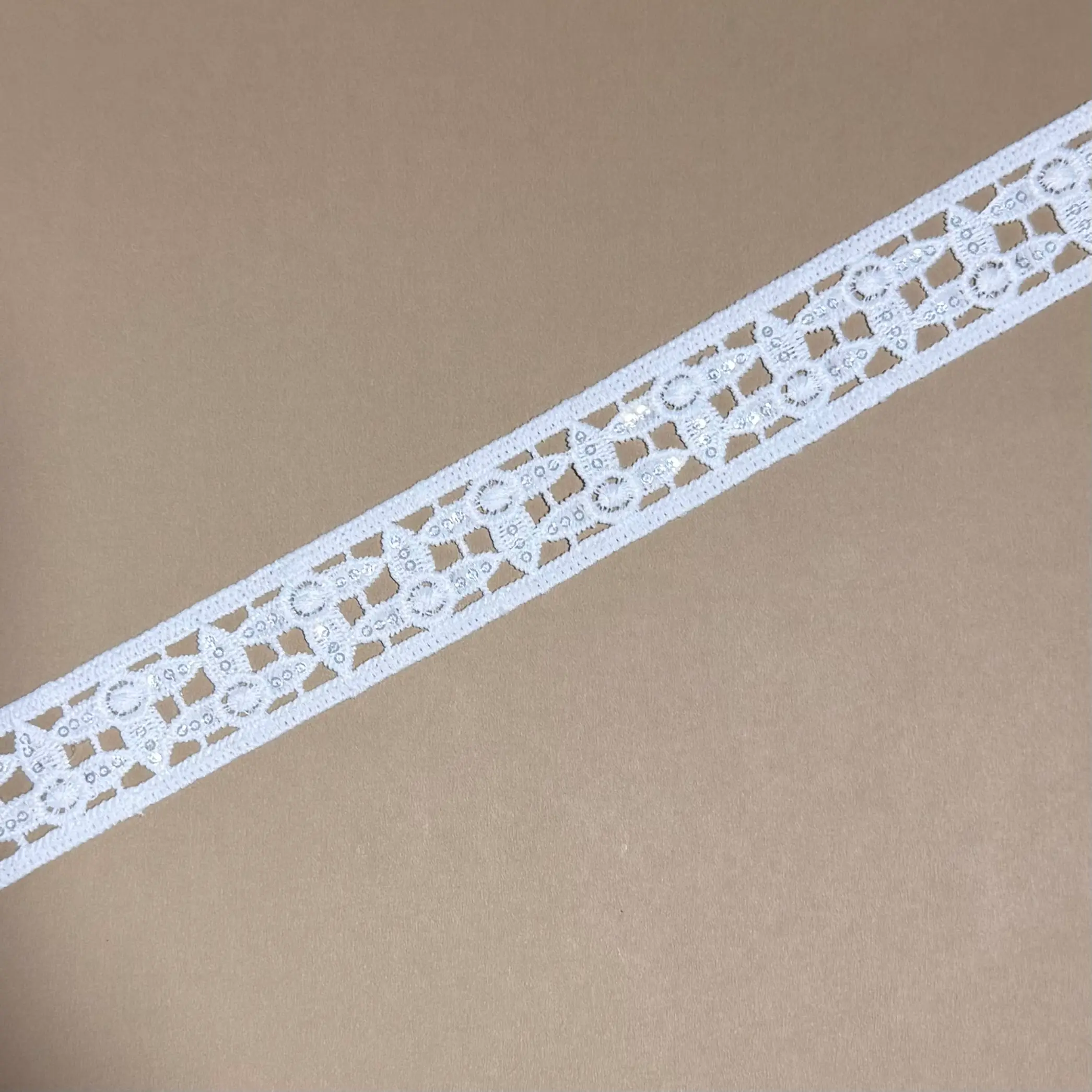 Double Border Hollow Out Floral Lace Trim