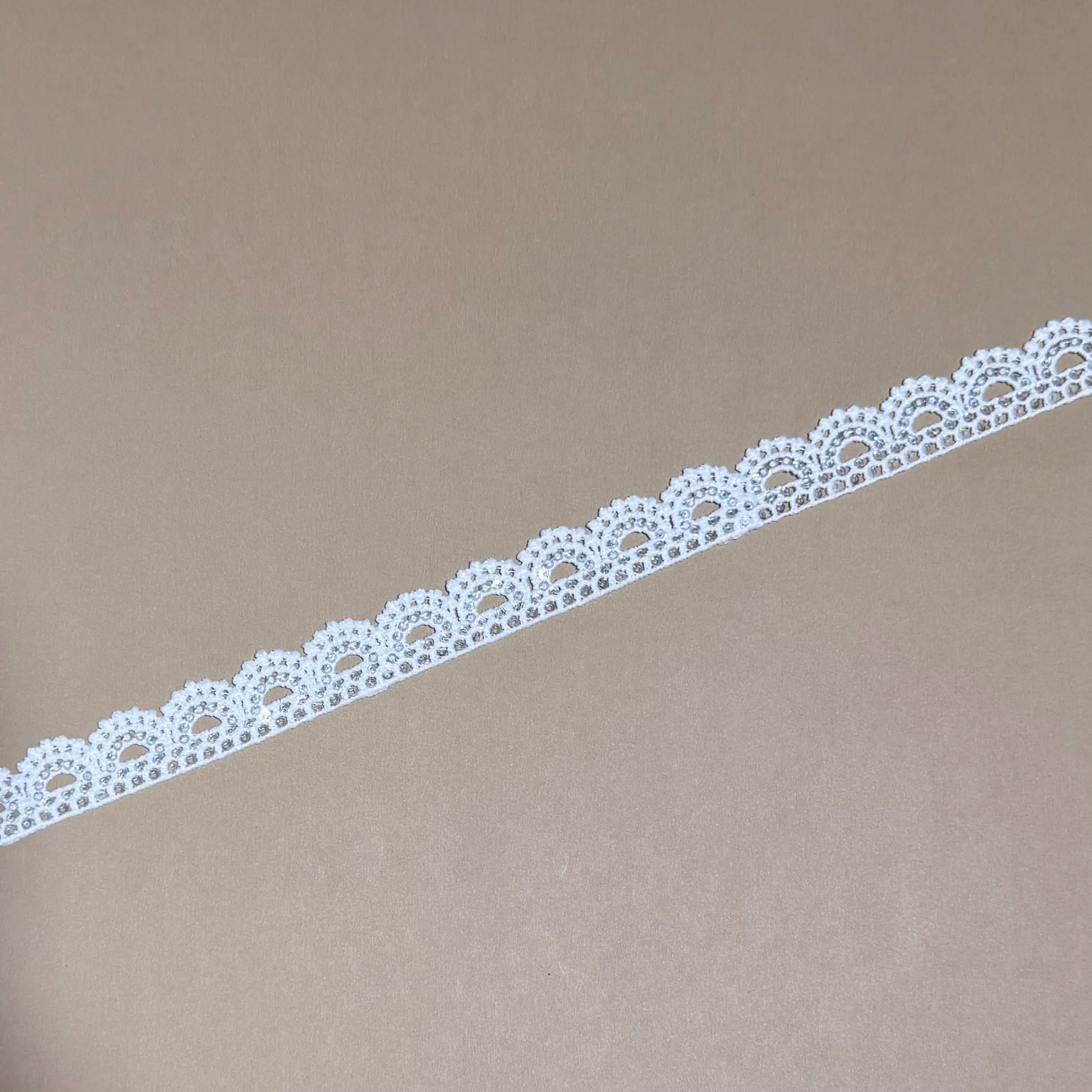 Scallop Wave Sequin Lace trim