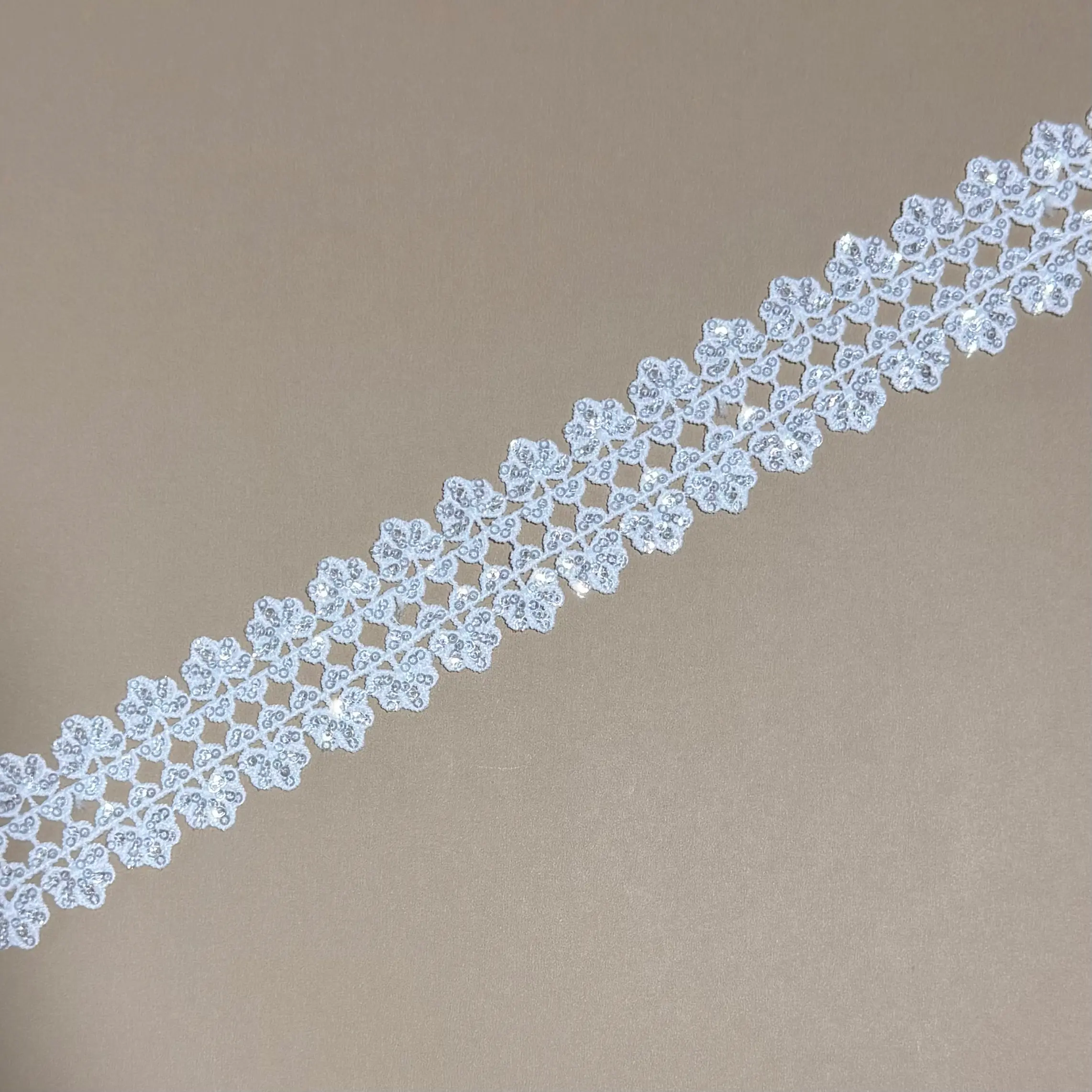Double Floral Sequin Lace