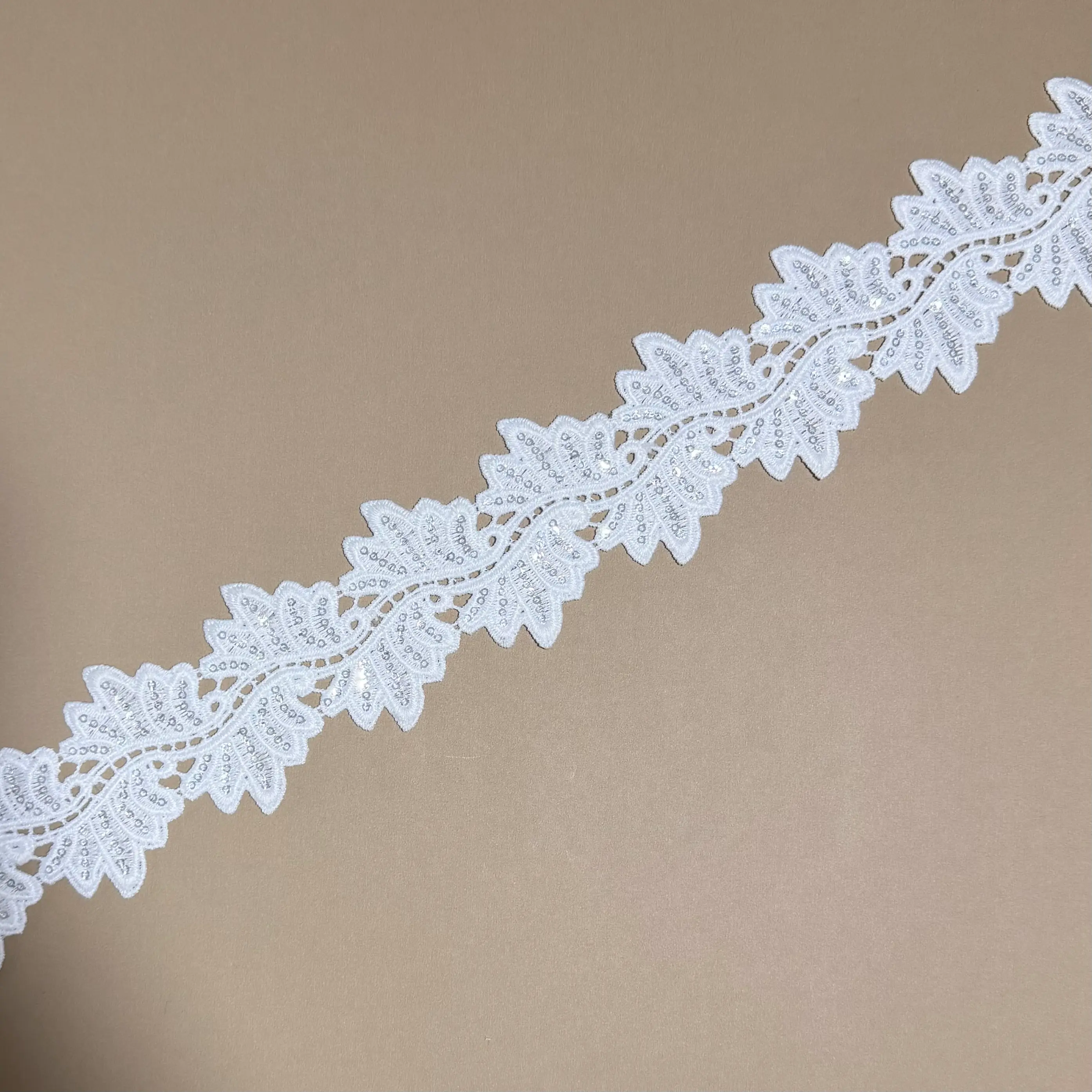 Leaf Twist Sequin Lace Trim