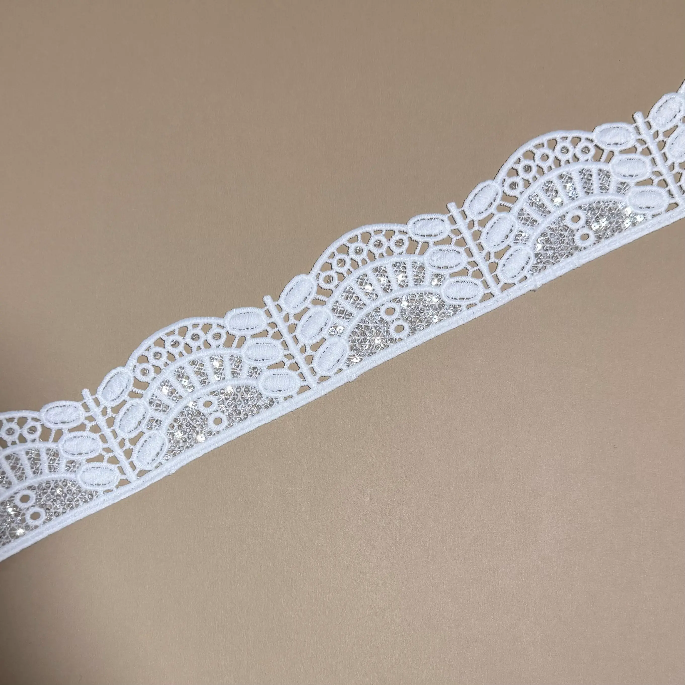 Oval Arch Sequin Lace Trim