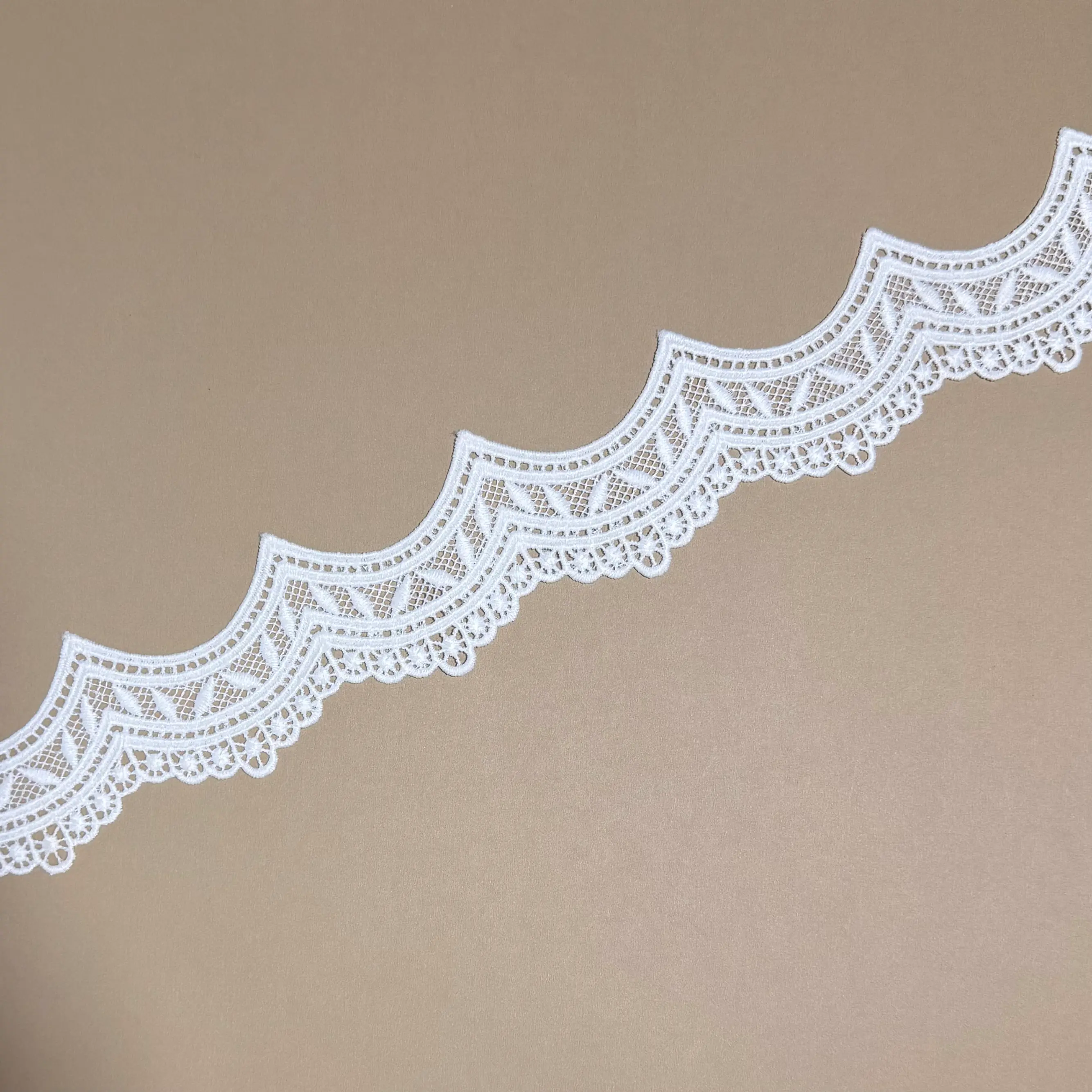 Stary Scallop Border Grid Mesh Arc Lace Trim