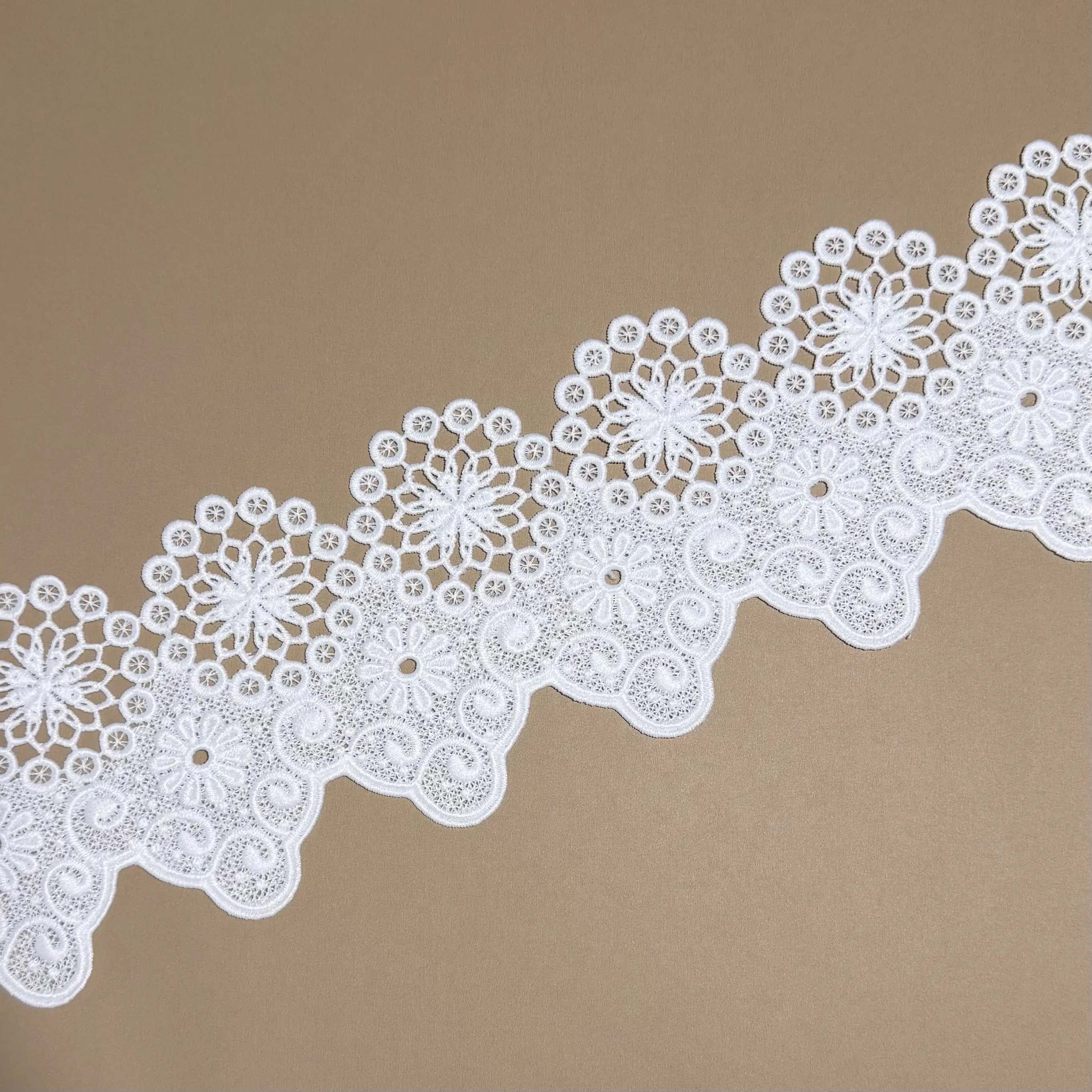 Mandala Grid Rounded Mesh Floral Spiral Lace