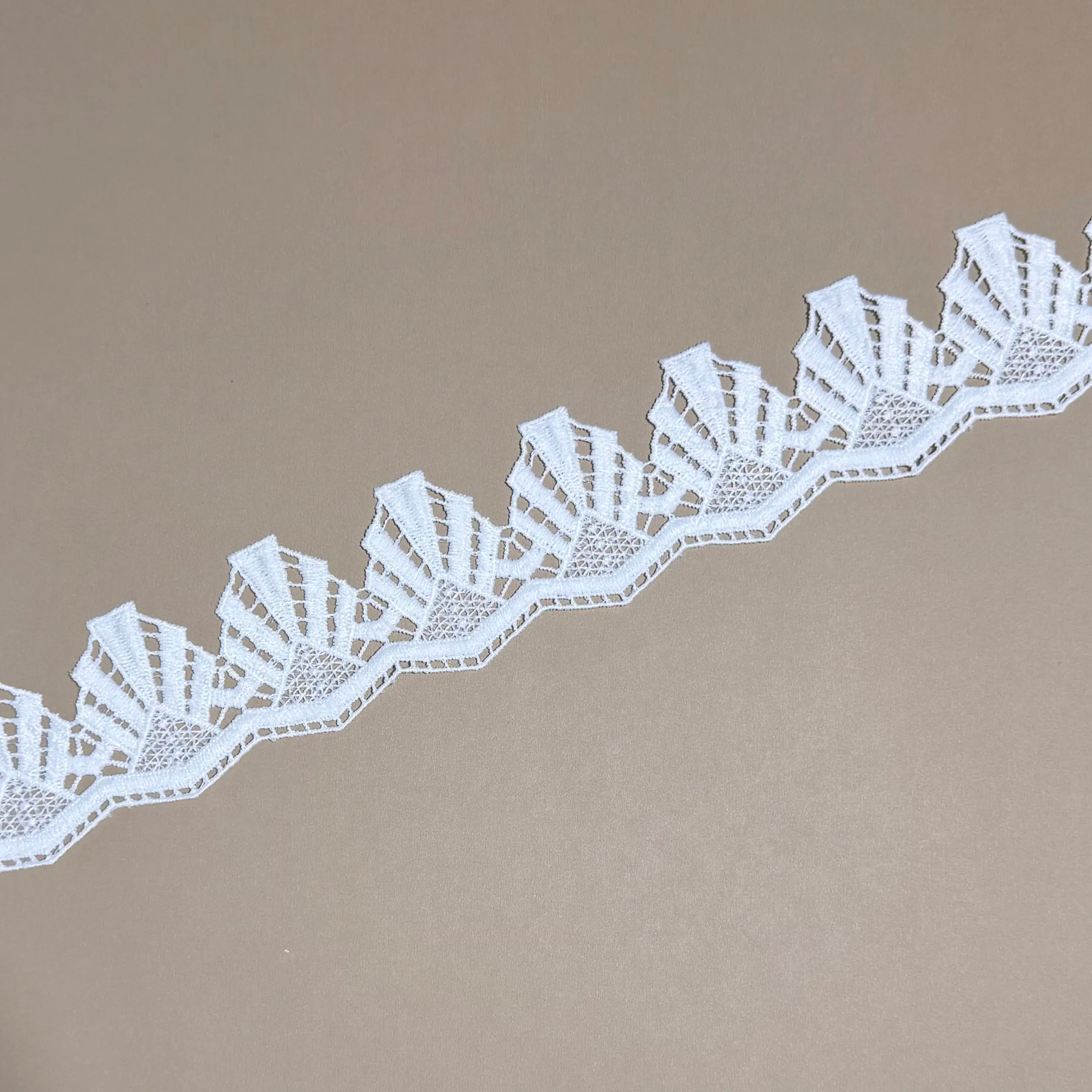 Zigzag Fan Hexagon Mesh Lace Trim
