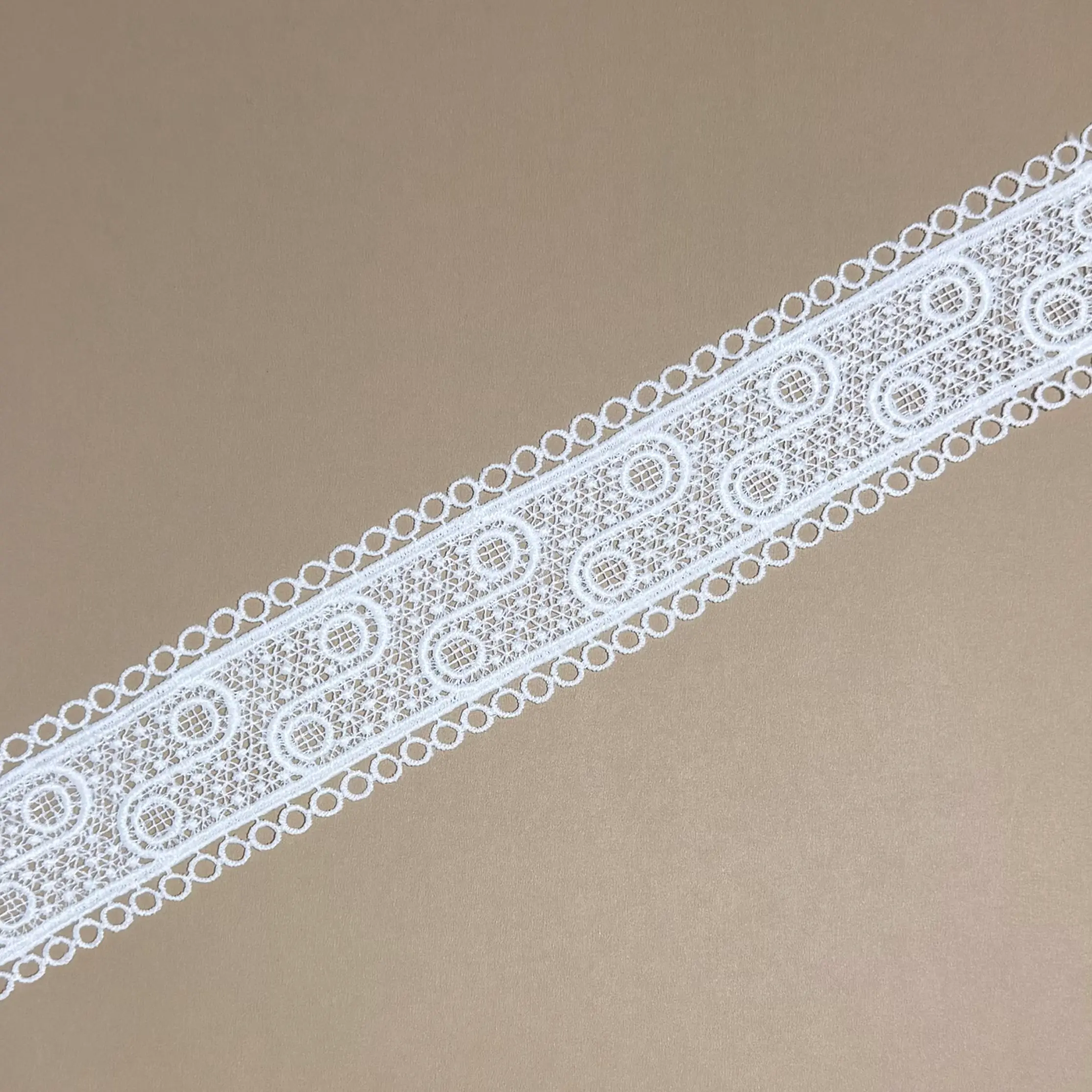 Continous circle picot edge lace trim