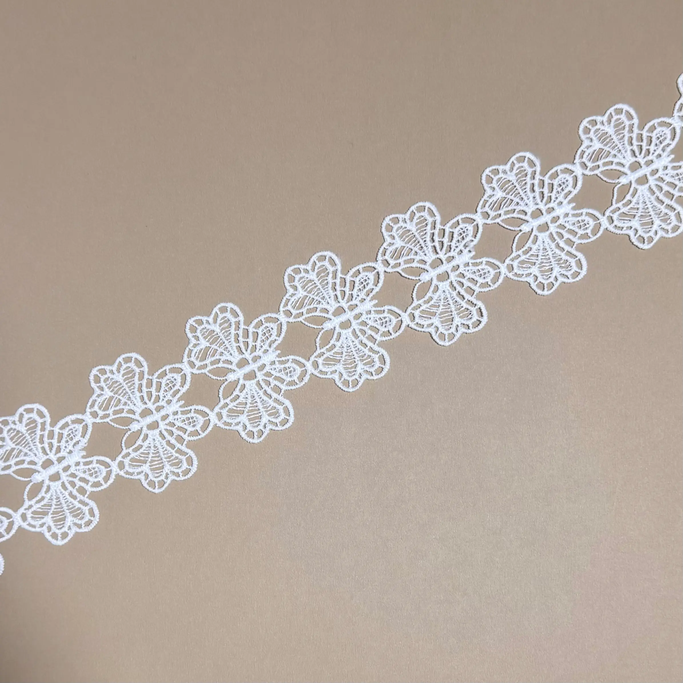 White Butteryfly Shape Lace Trim