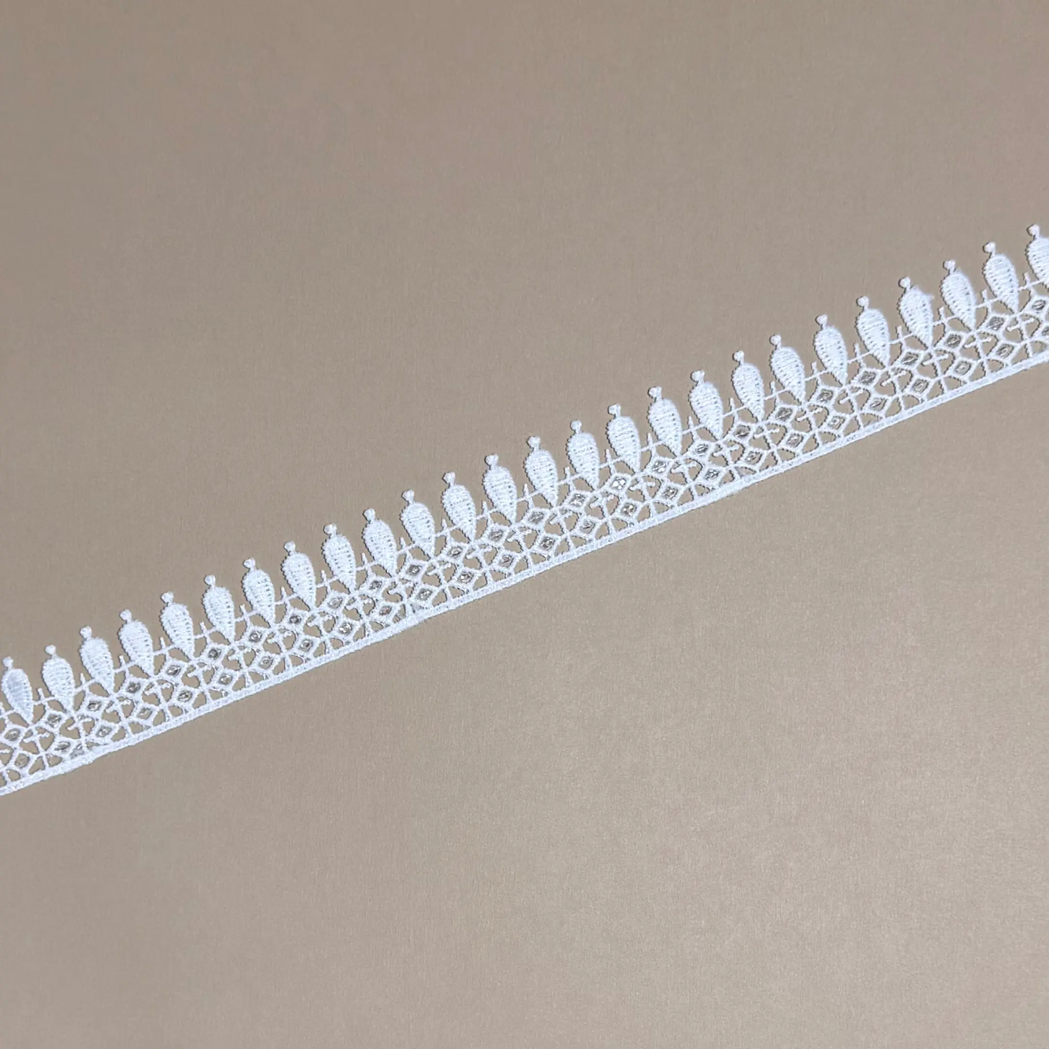 Cross Diamond Lattice Teardrop Fringe Spot Soft Glitter Sheer Thin Lace Trim