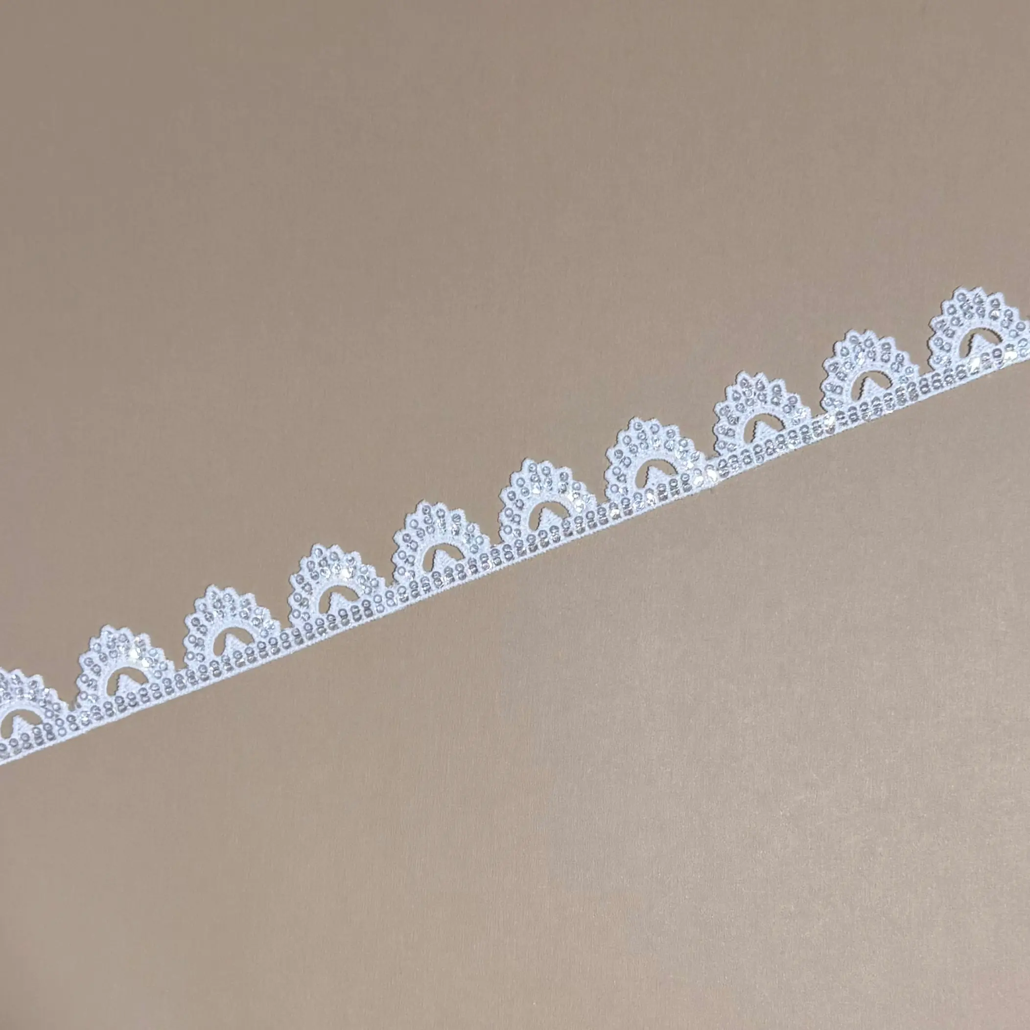 Arch Floral Sequined Lace Trim