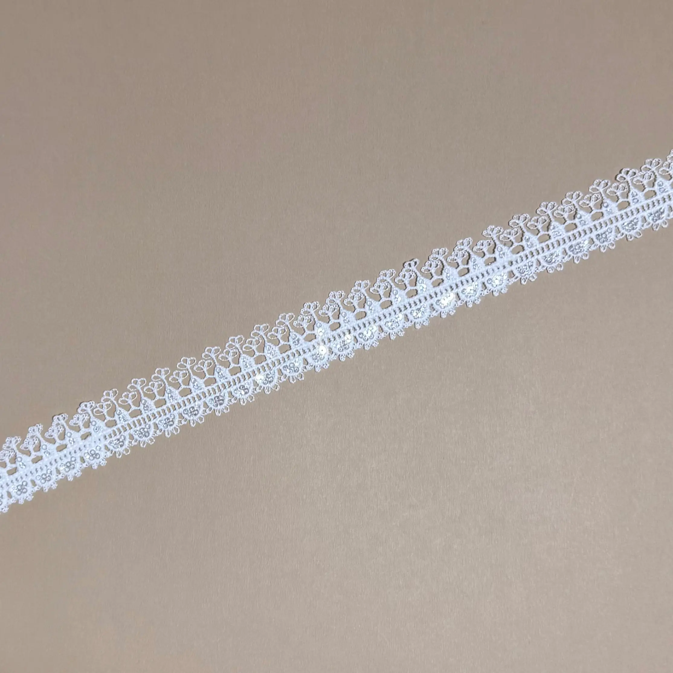 Double-Side Bow Sequined Lace Trim