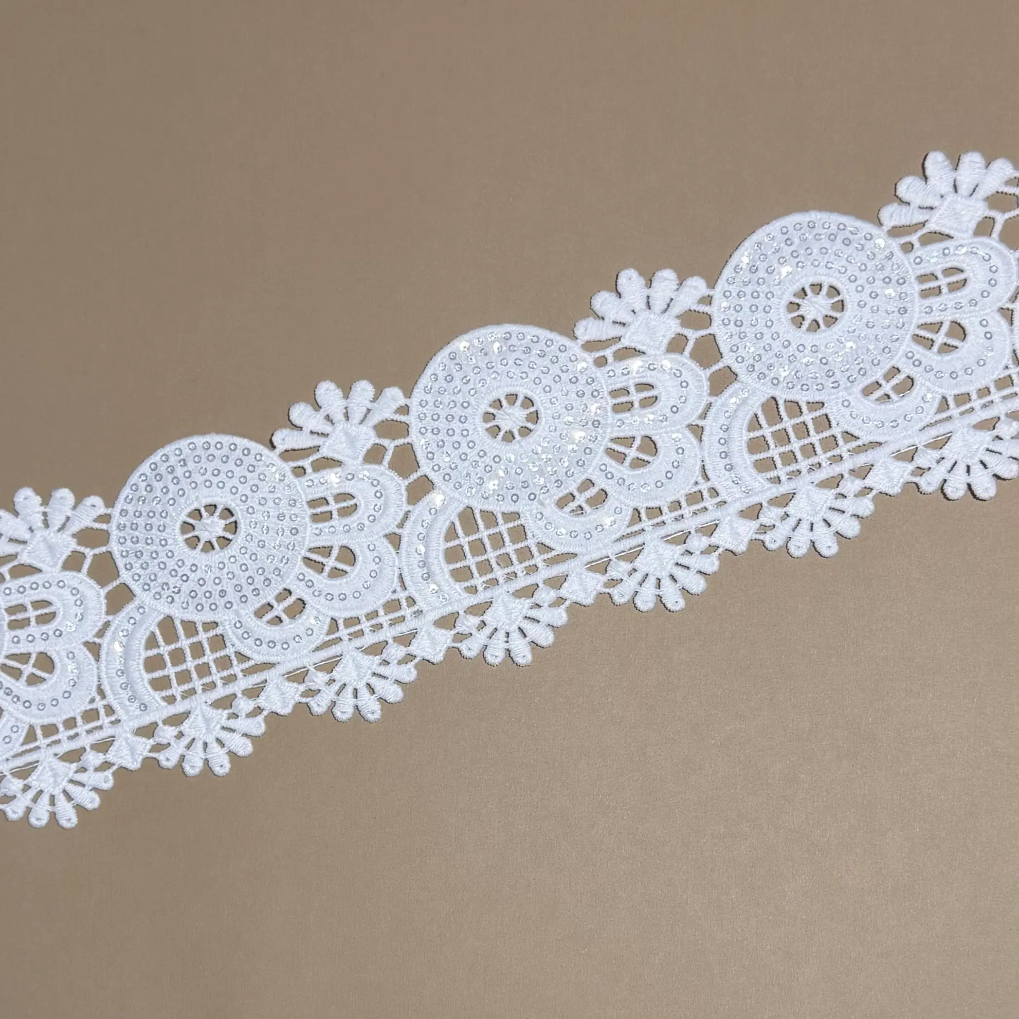 Ring Sunflower Sequin Water-Soluble Lace Trim