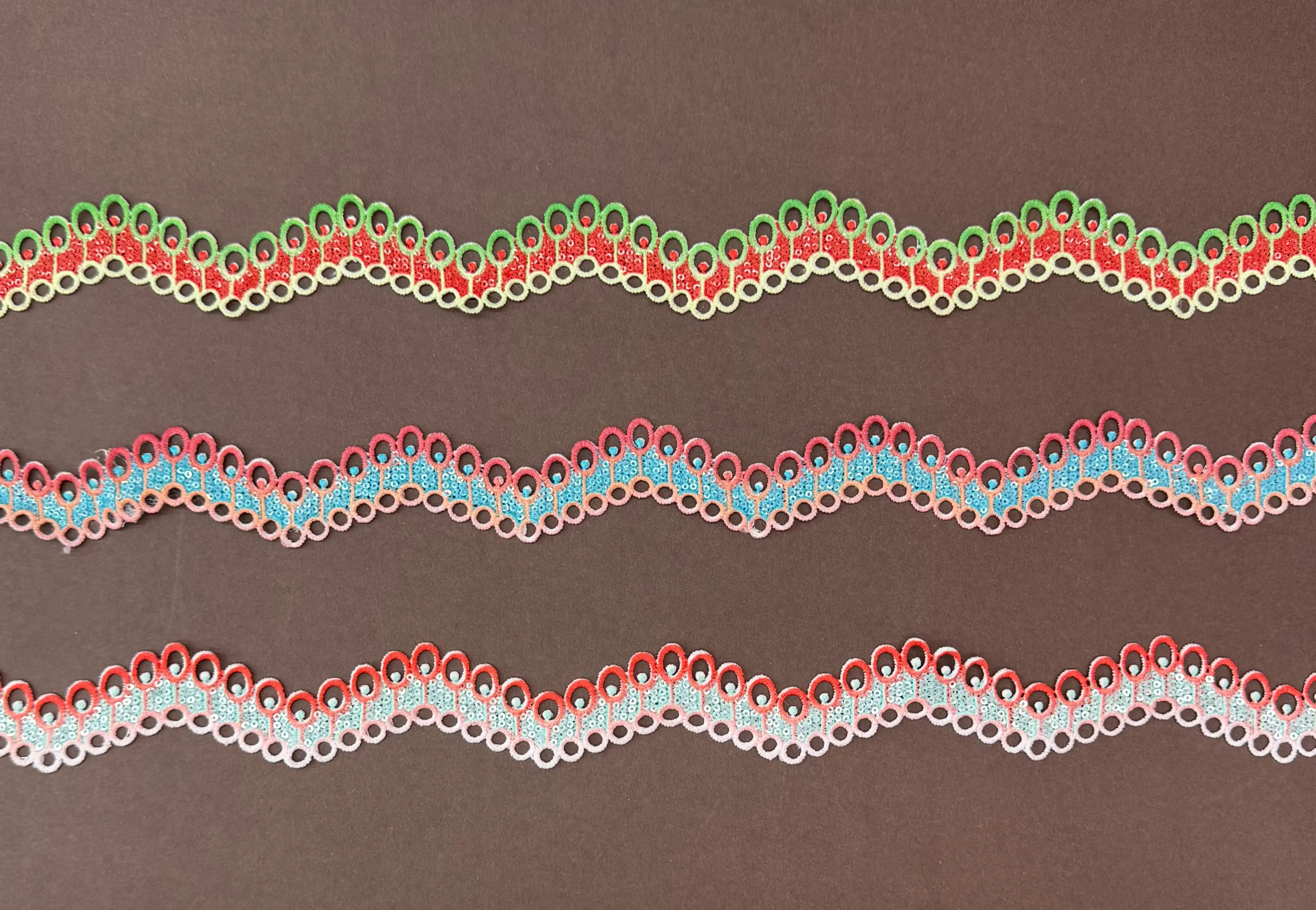 Gradient Scalloped Loop Lace Trim