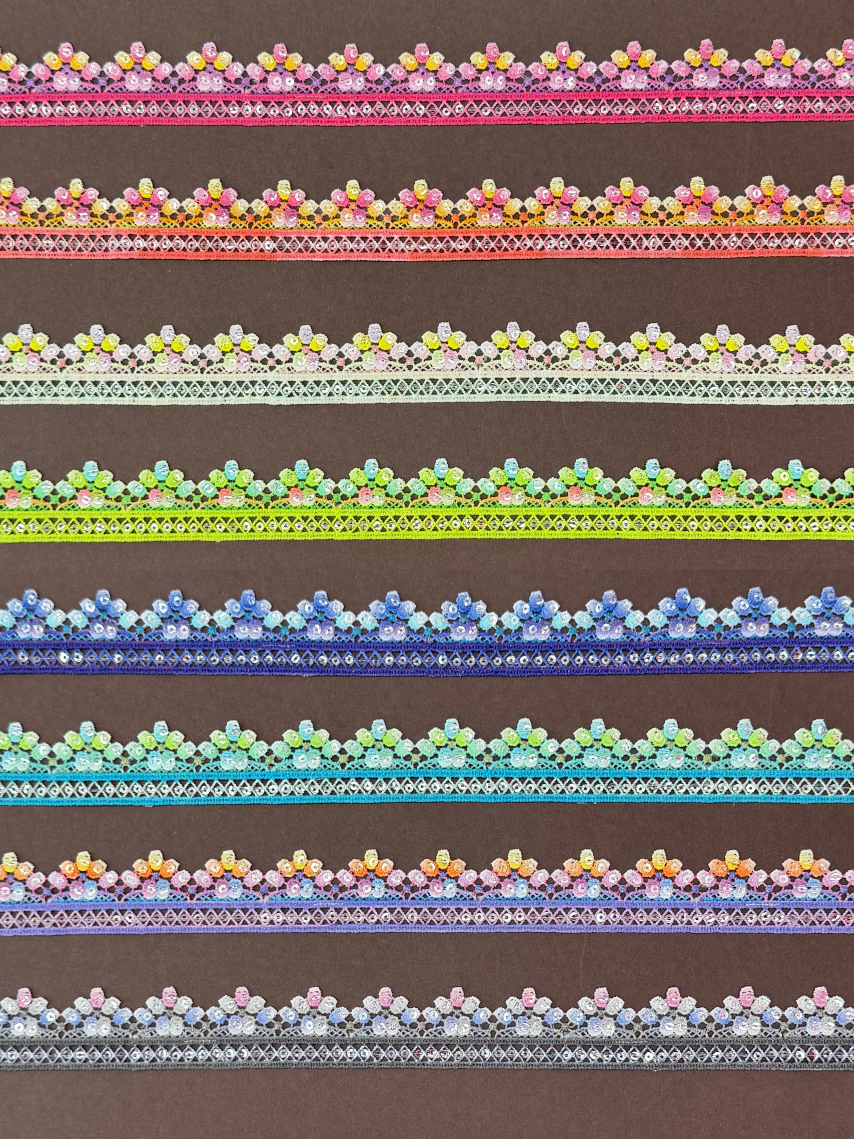Multicolor Mini Bud Digital Printed Lace Trim