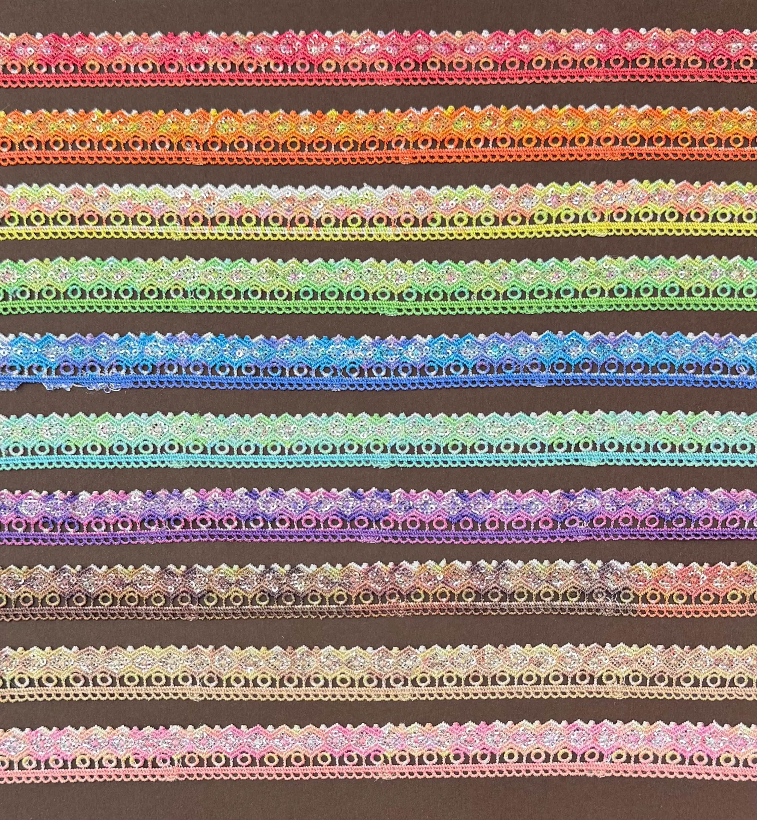 Gradient Wave Glitter Lace Trim
