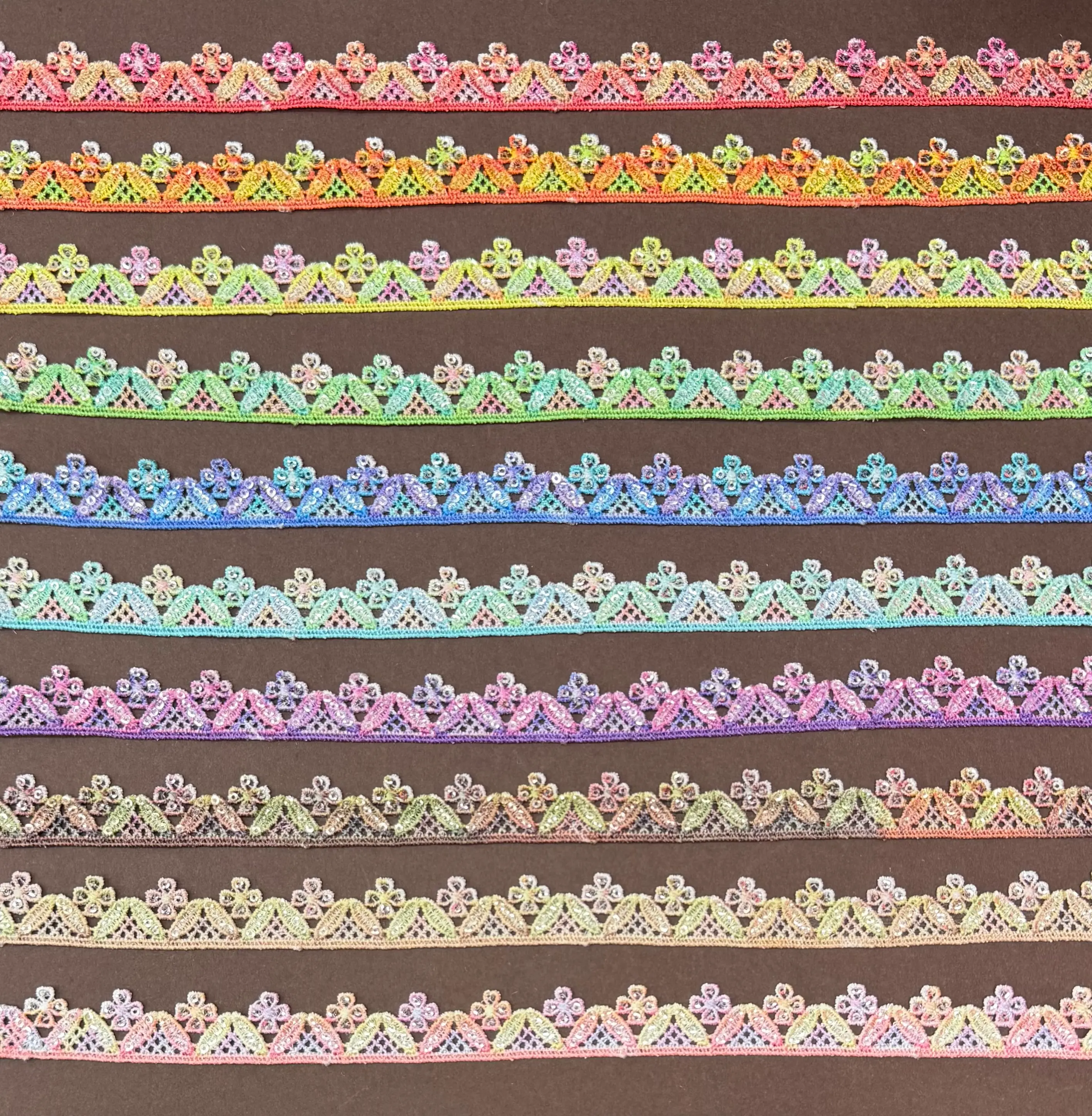 Clover Floral Hollow Digital Print Lace Trim